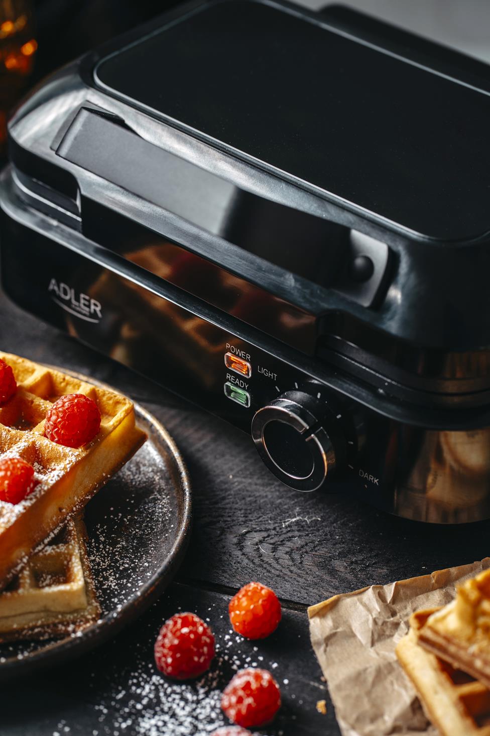 Gofrownica 2000W XXL na 2 duże gofry Płynna regulacja temperatury NON-STICK Moc 2000 W