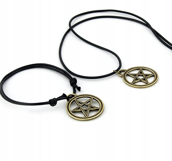

Komplet naszyjnik i bransoletka pentagram No 1