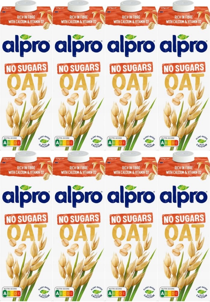 Alpro Napój owsiany Niesłodzony Zestaw 1L x8