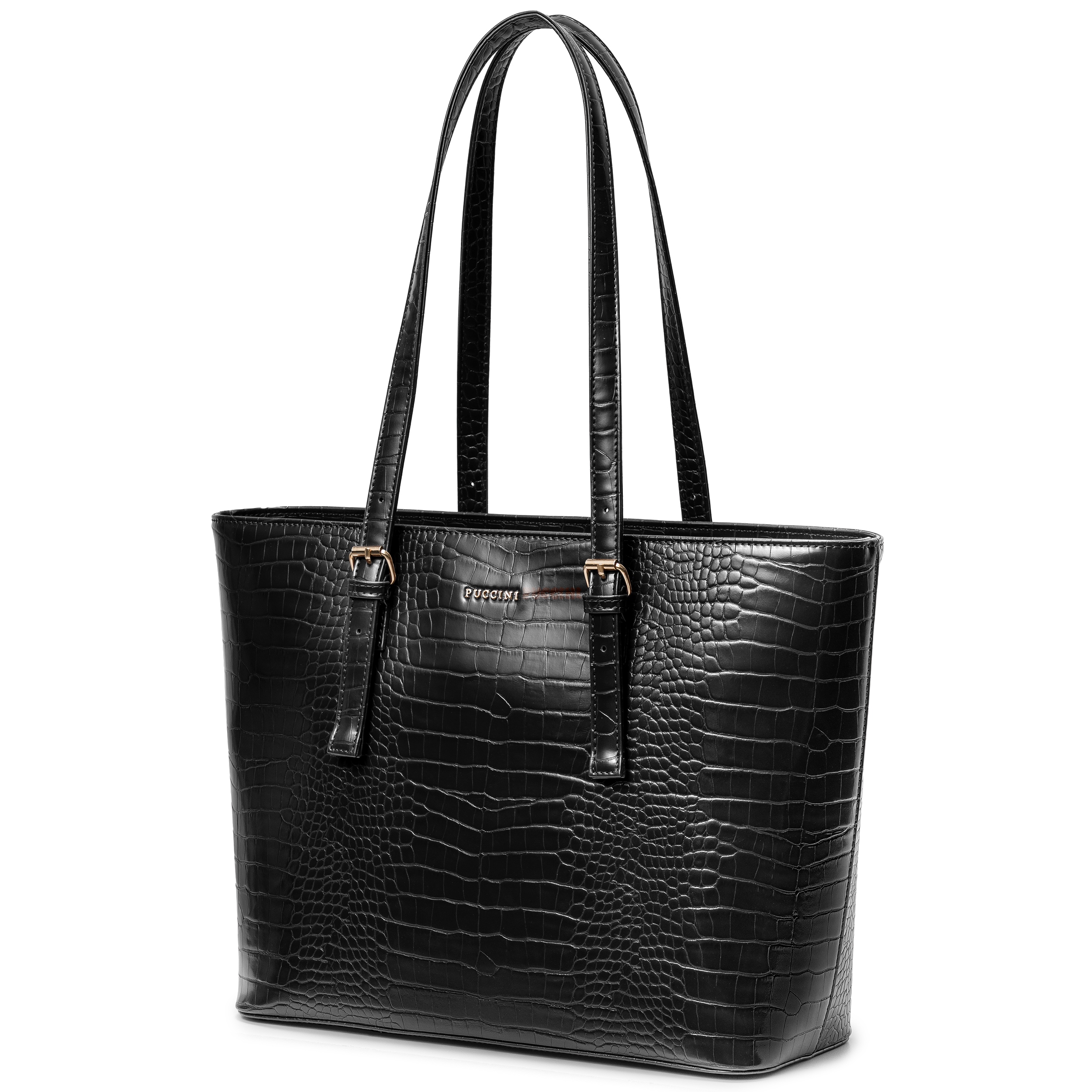 Dámská kabelka shopper na rameno Puccini Velká, formát A4, černá BML054D-1