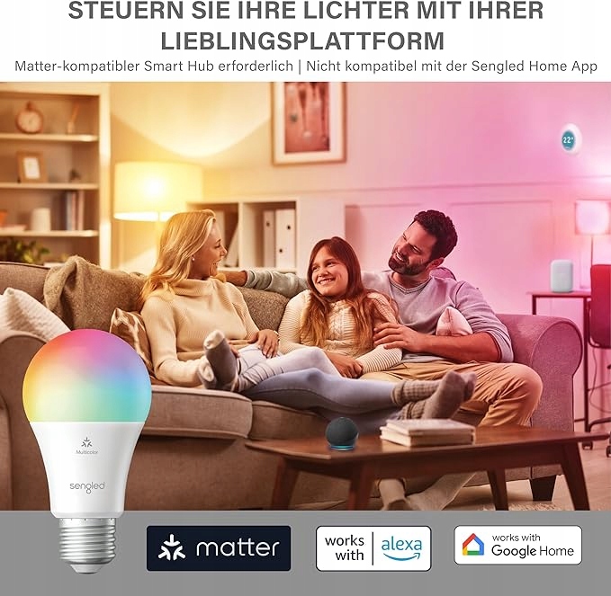 Żarówka LED Sengled Smart WiFi E27 9 W Moc 9 W