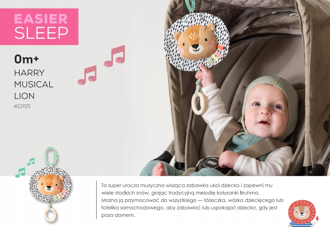 Taf Toys Zawieszka Muzyczna Lew Harry POZYTYWKA Bohater Inny