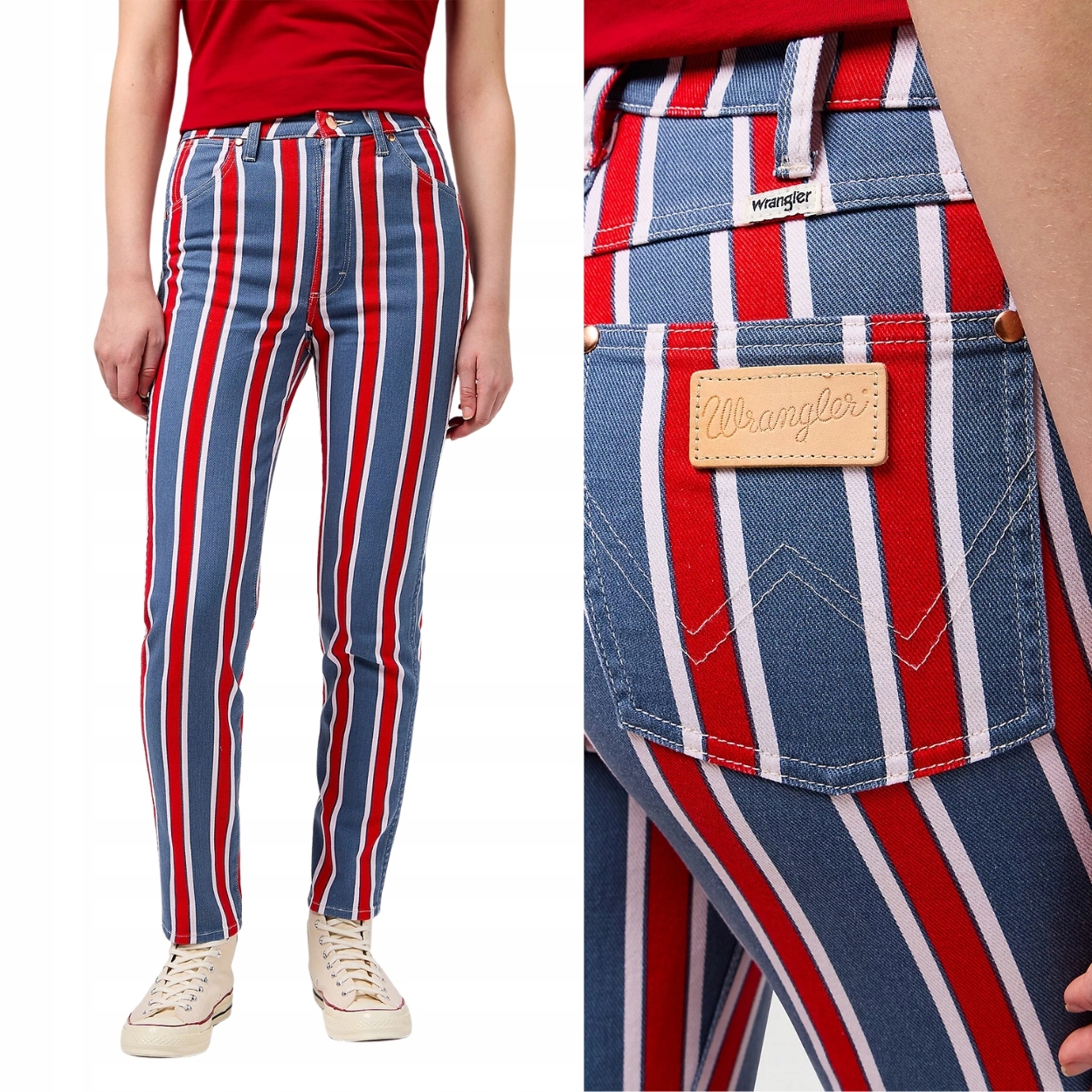 Wrangler Walker vysoké dámské doutníkové džínové kalhoty 7/8 W28 L32