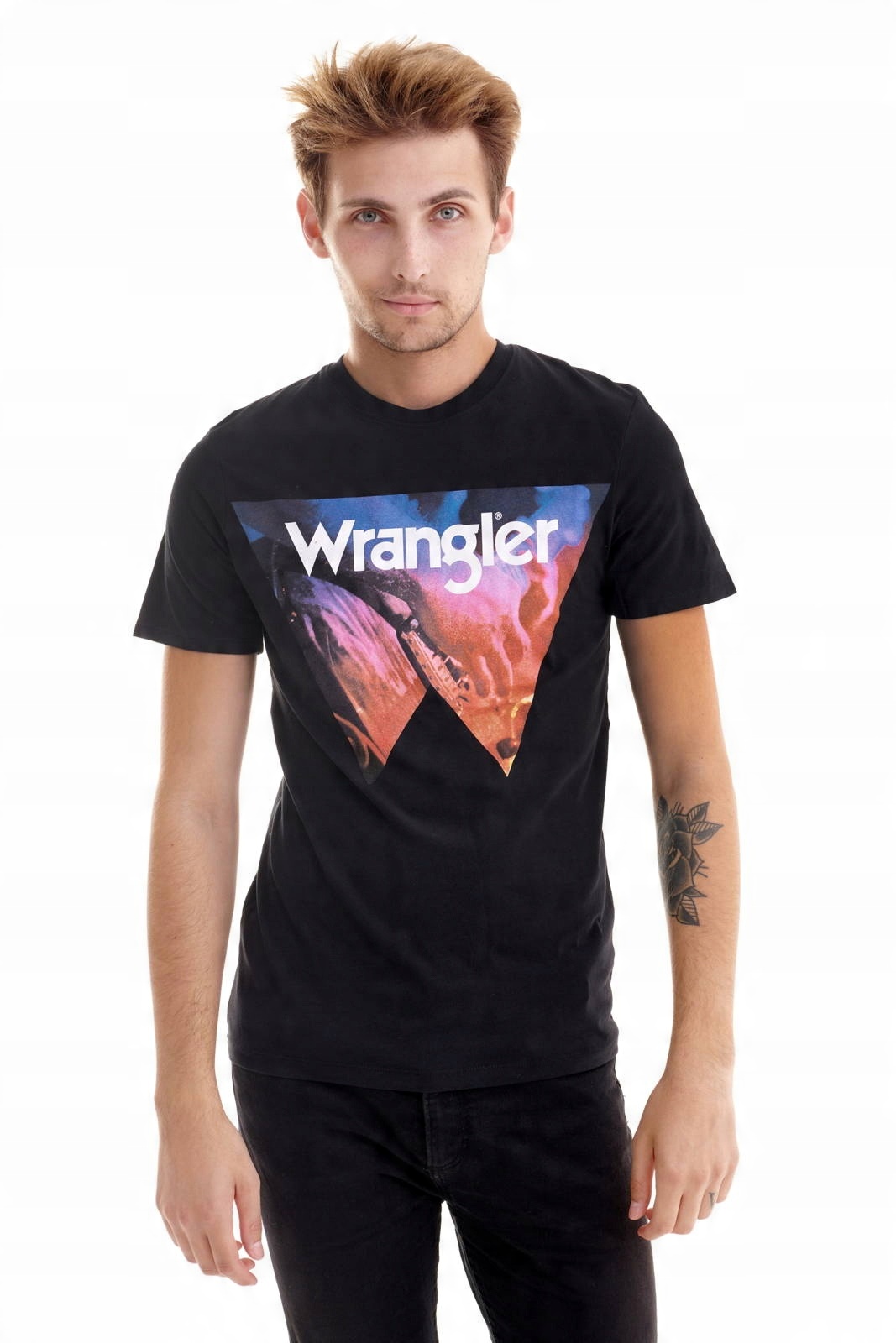 

Wrangler Ss Cowboy Cool Tee Black W7G7FK100 S