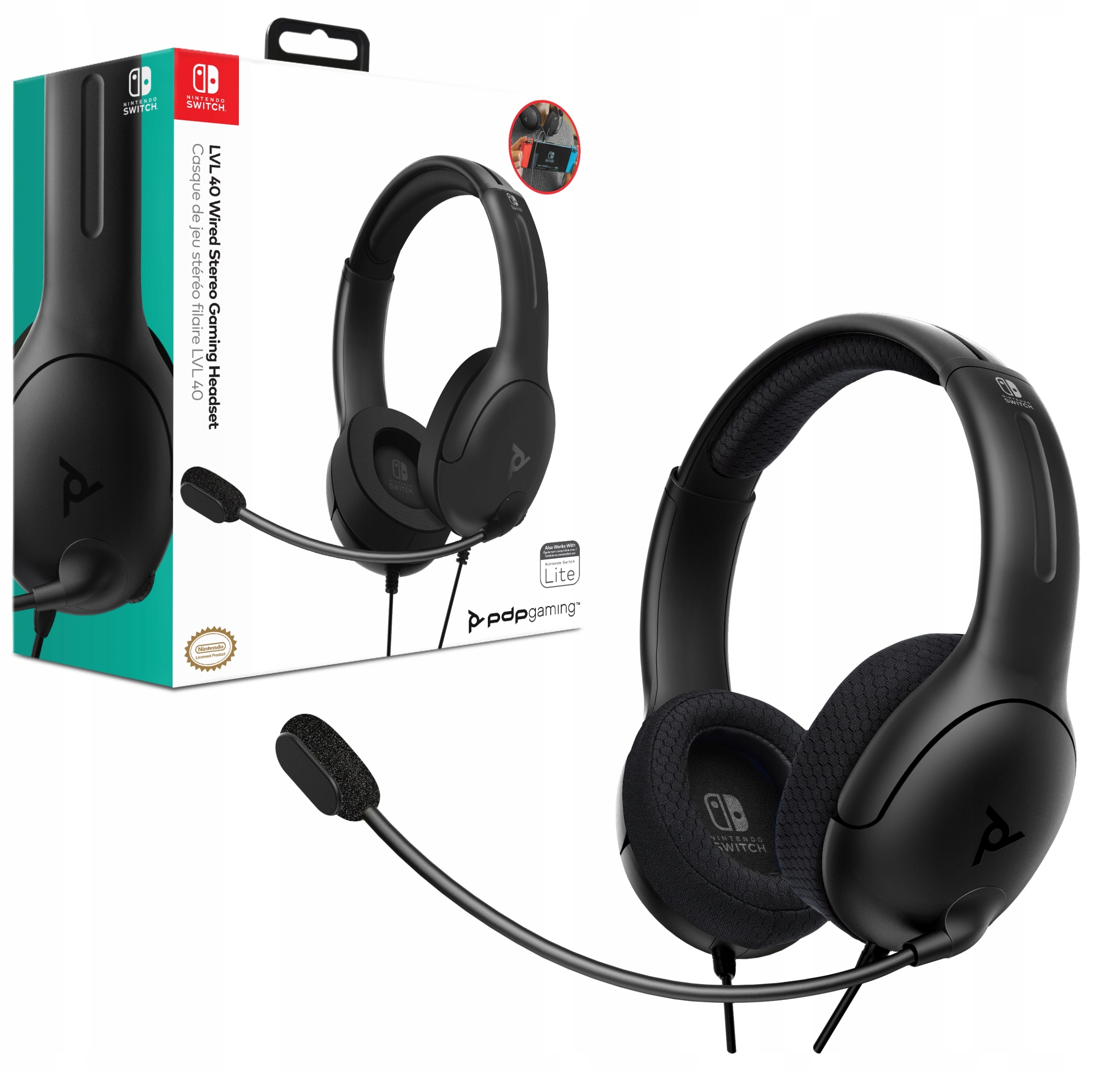 

Pdp Słuchawki do Nintendo Switch LVL40 Czarne