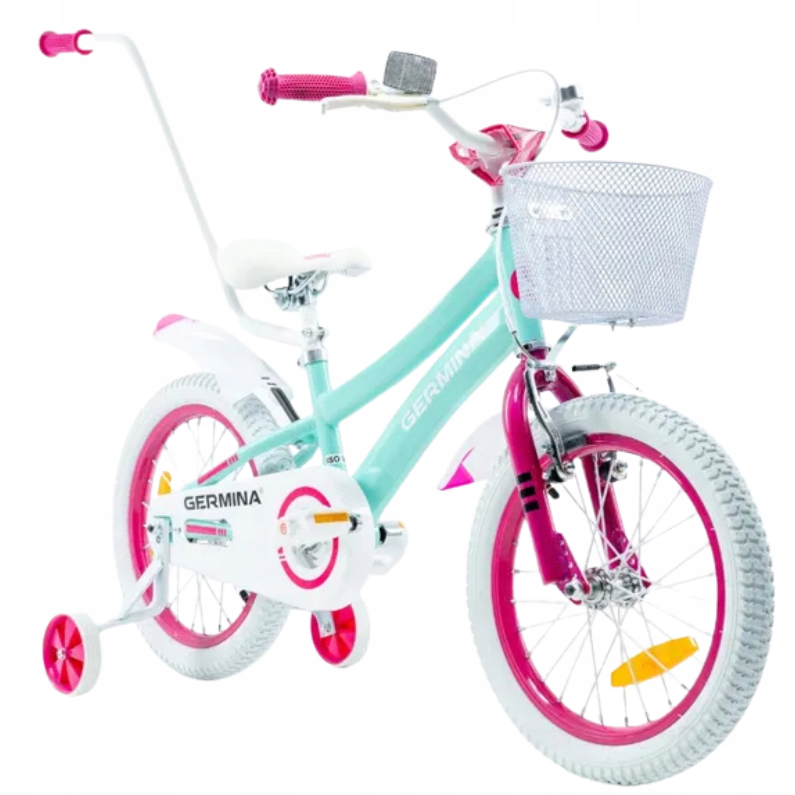 Rowerek dziecięcy dla dziewczynki 16 cali turkusowy dziecka Kółka Boczne