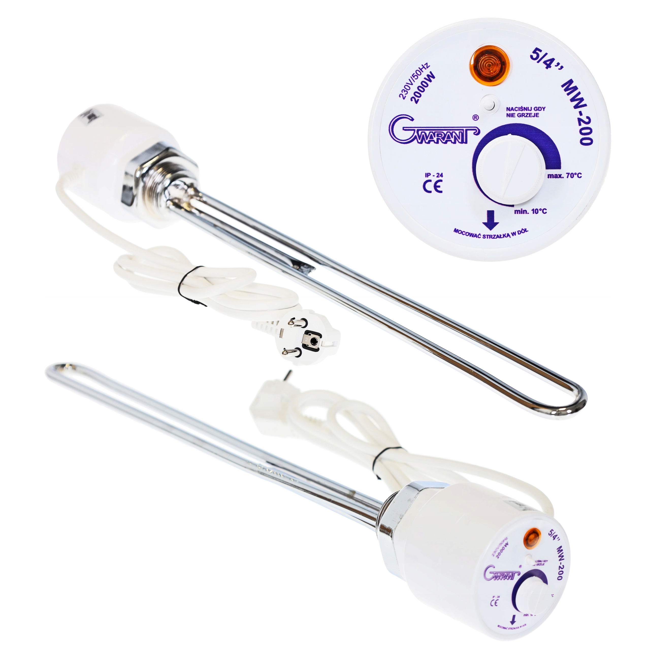 GRZAŁKA z TERMOSTATEM do BOJLERA 2000W 2 kW 5/4