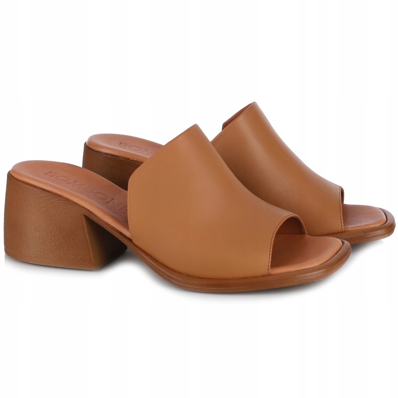 Nazouváky pantofle Bombonella 8T G195 1073 032 hnědé Kůže Vel. 38