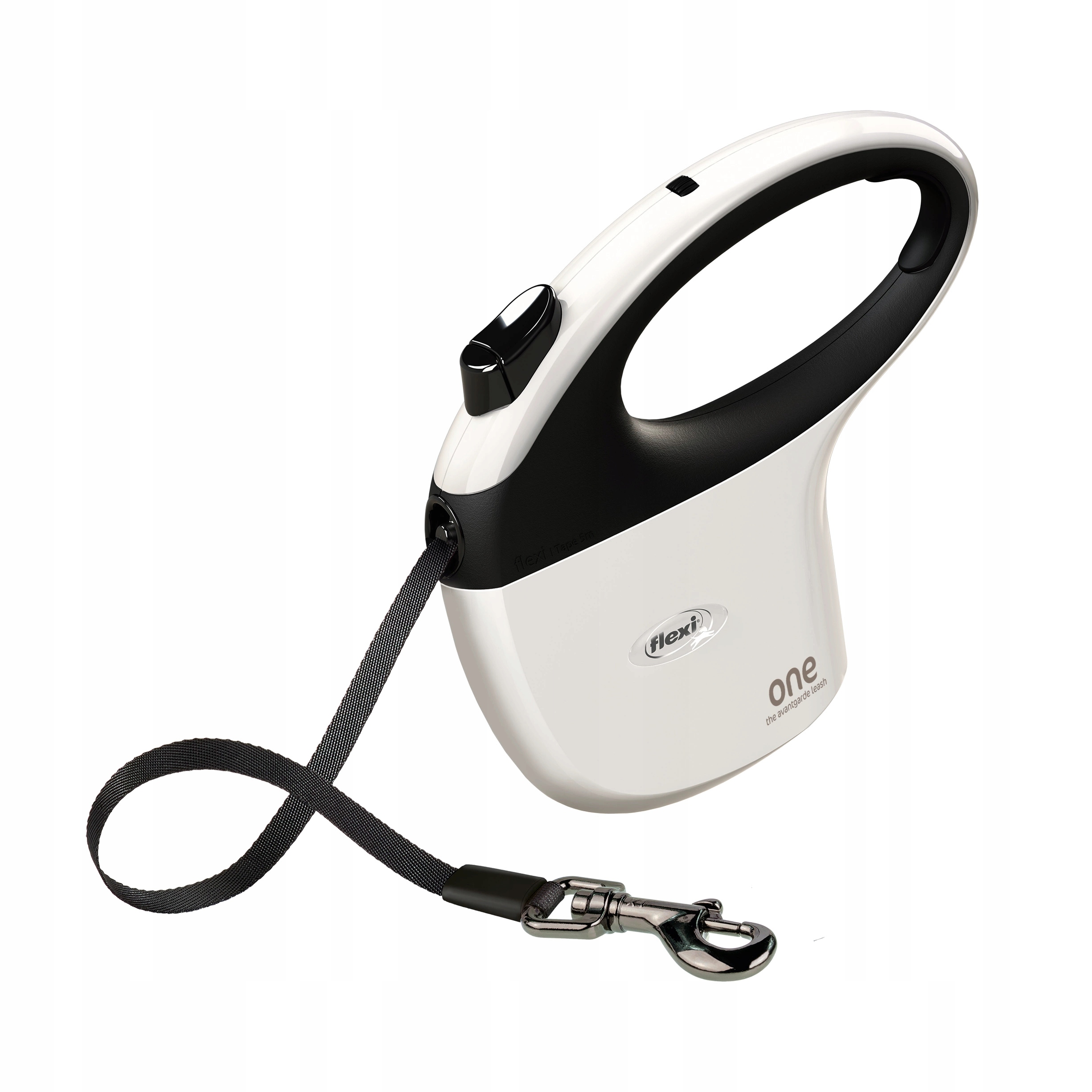 Levně Vodítko pro psy Flexi One Automatic 5m, bílá páska