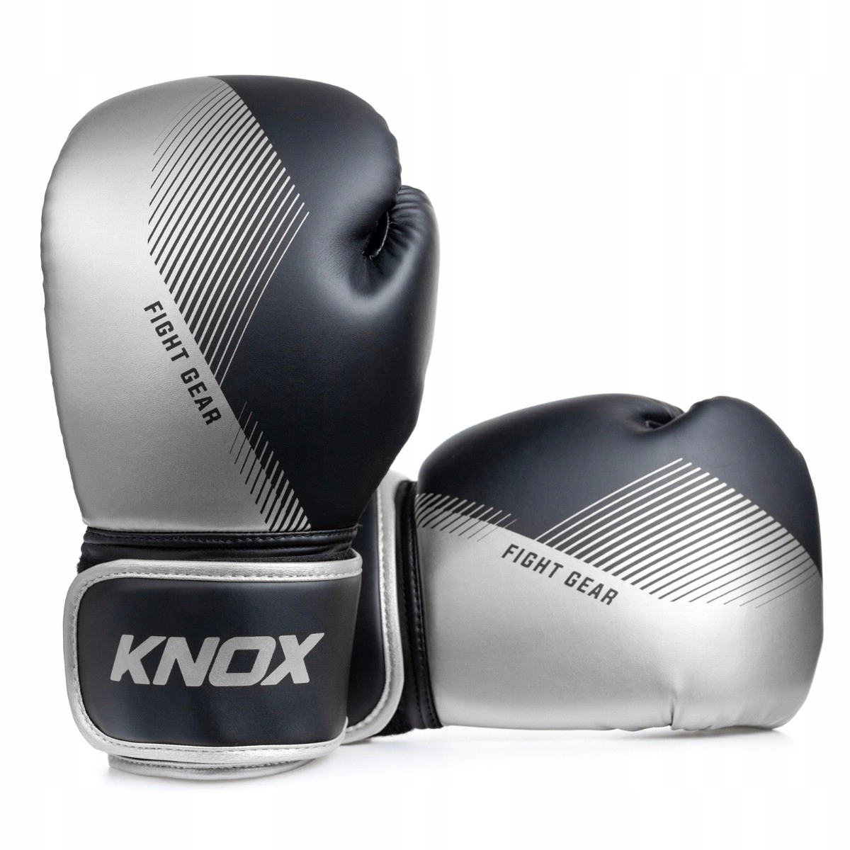 Rękawice Bokserskie Knox Starter treningowe Czarne/Srebrne 14oz