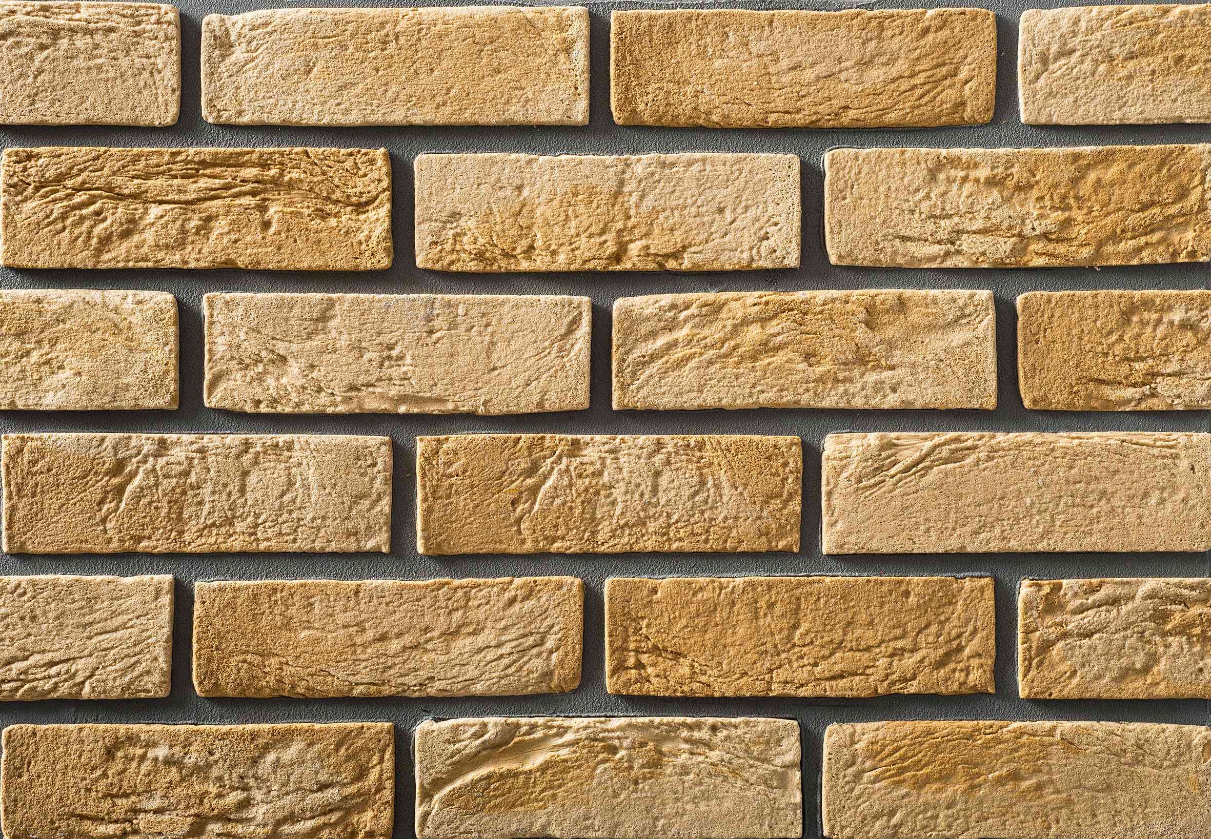 Cihla na fasádu, fasádní a interiérový klinker retro béžová okrová barva