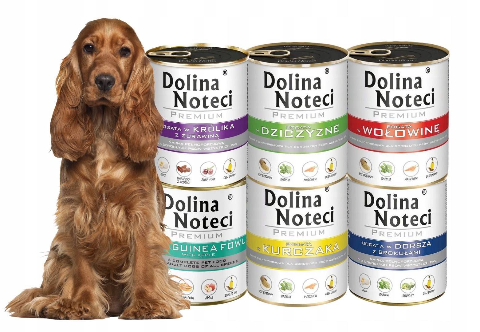 Vlhké krmivo pro psy Dolina Noteci Premium mix chutí 6x800 g