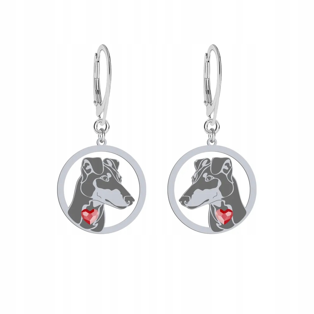 Stříbrné Náušnice z Manchester teriéra 925 Dárek pro ženu Bigle Gravírování