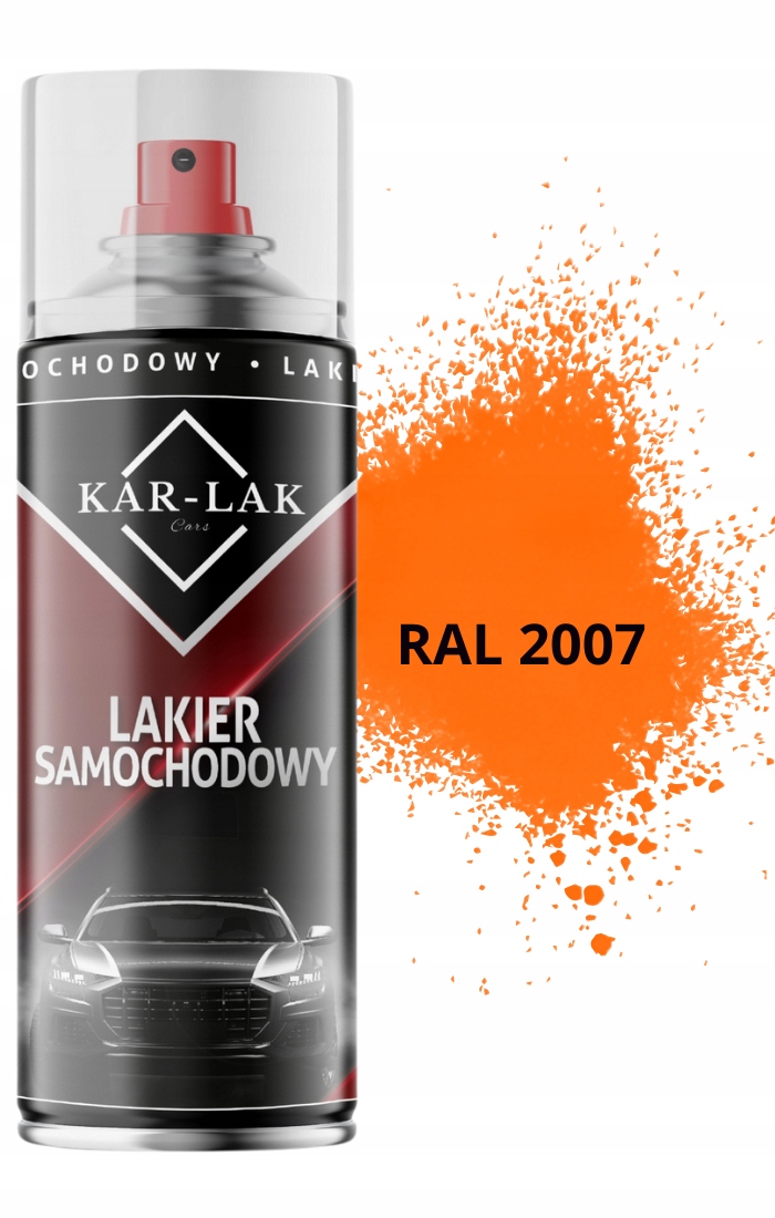 Ral 2007 Fluor Jasny Pomarańcz Spray 200 ML Lakier Samochodowy Baza