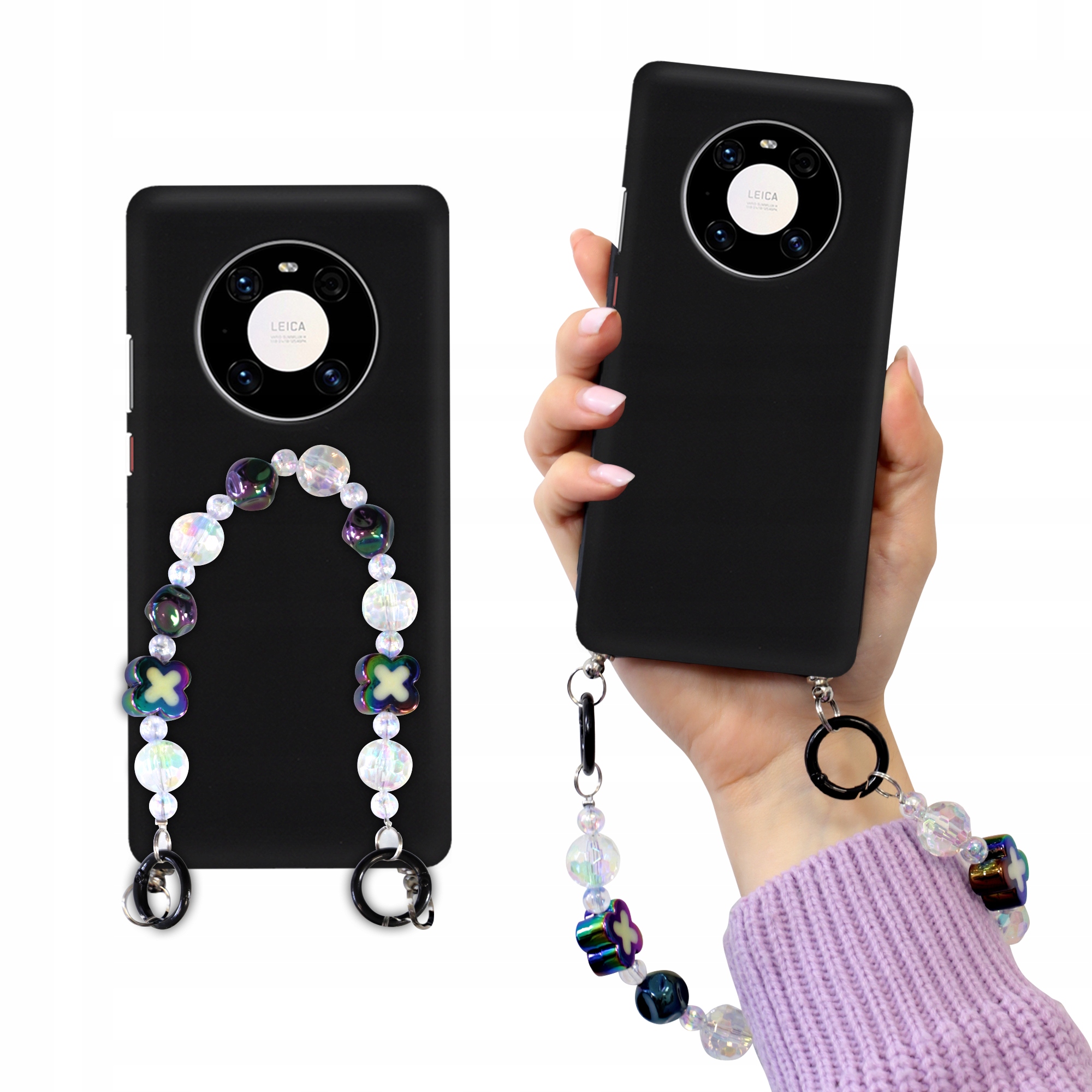 Matné Čierne Puzdro Pre Huawei Mate 40 Koral Holo