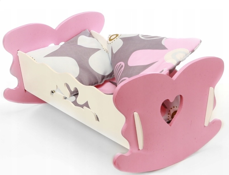 

Kołyska Drewniana kolorowa dla lalek