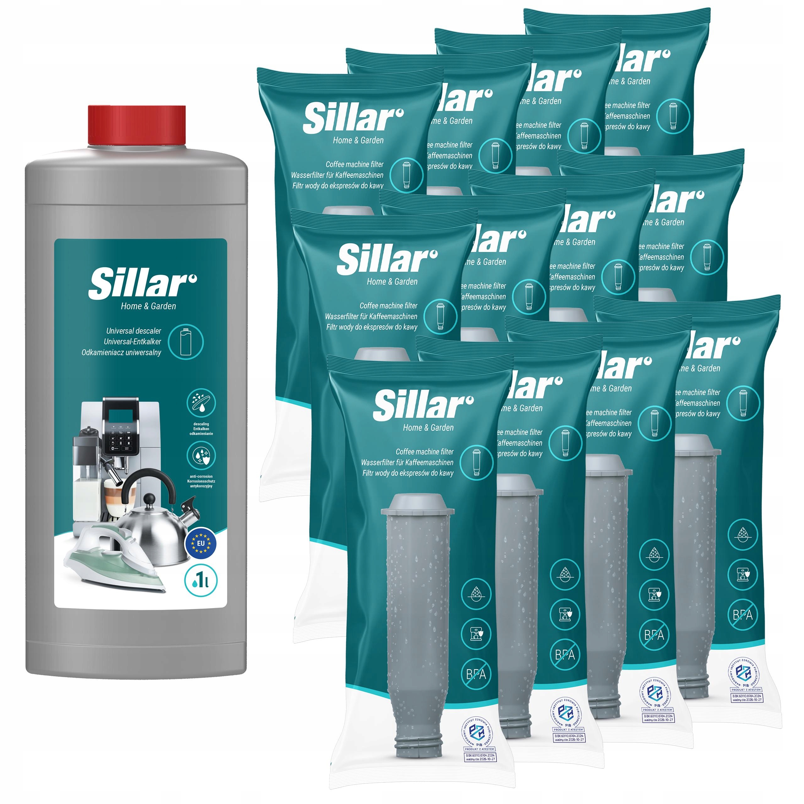 Sillar filtr pro kávovary Nivona a Melitta, náhrada 12x odvápňovač 1 l