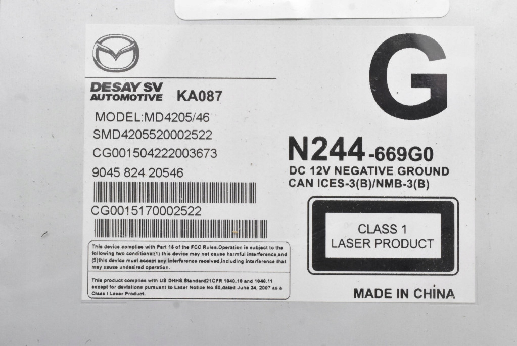 CD player navigation devices DVD N244-669G0 MAZDA MX5 MX-5 4 IV ND 15-21