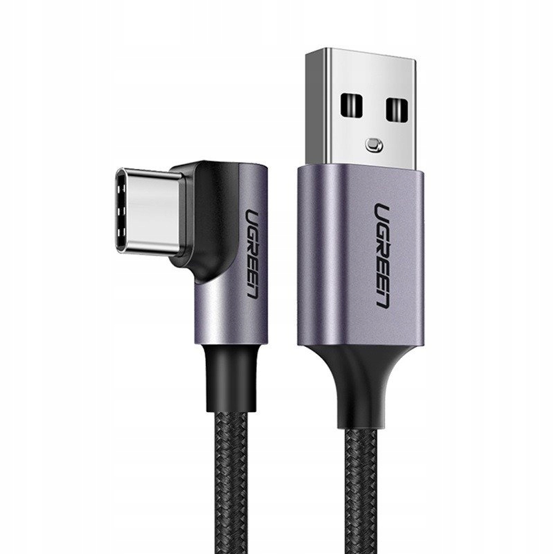 Ugreen US284 Kabel Usb-a Usb-c Kątowy 1M Czarny