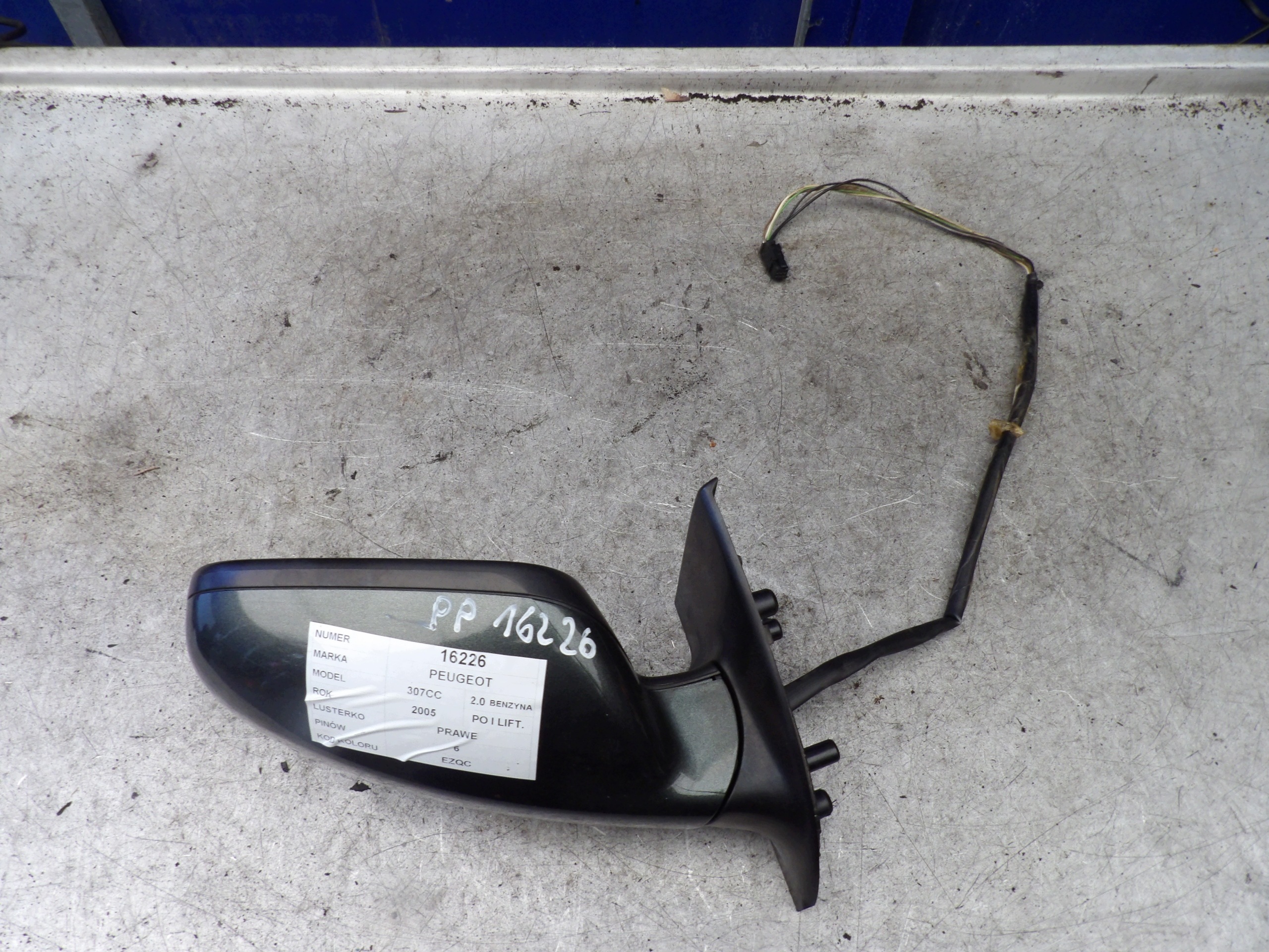 Peugeot 307 CC spiegel rechts 5 pins EZQC