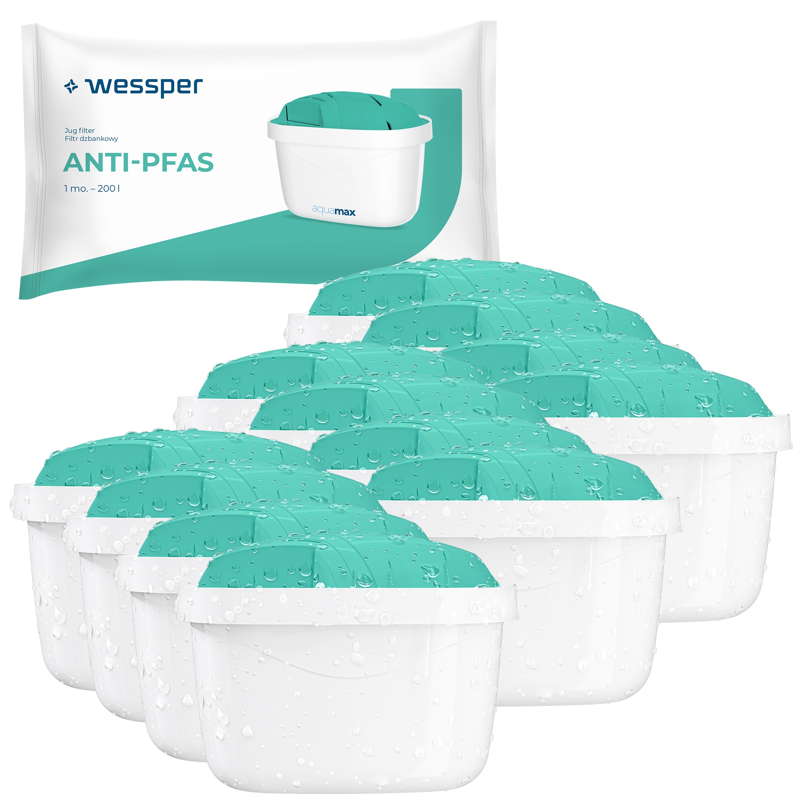 Filtr do konvice Wessper aquamax Anti-pfas filtr vody redukuje Pfas 12 ks