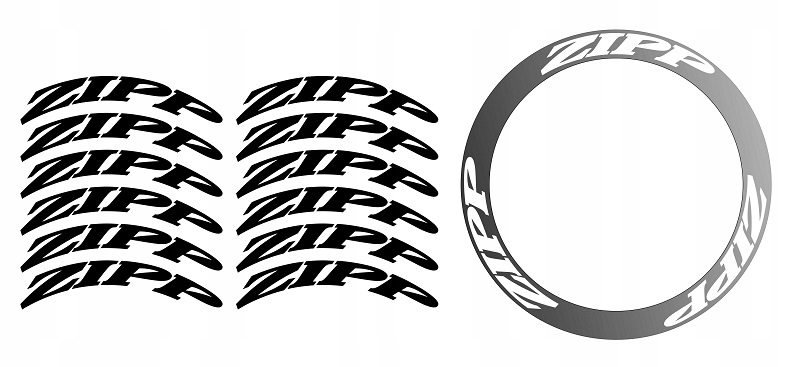 Zestaw naklejek Zipp 50mm na obręcze