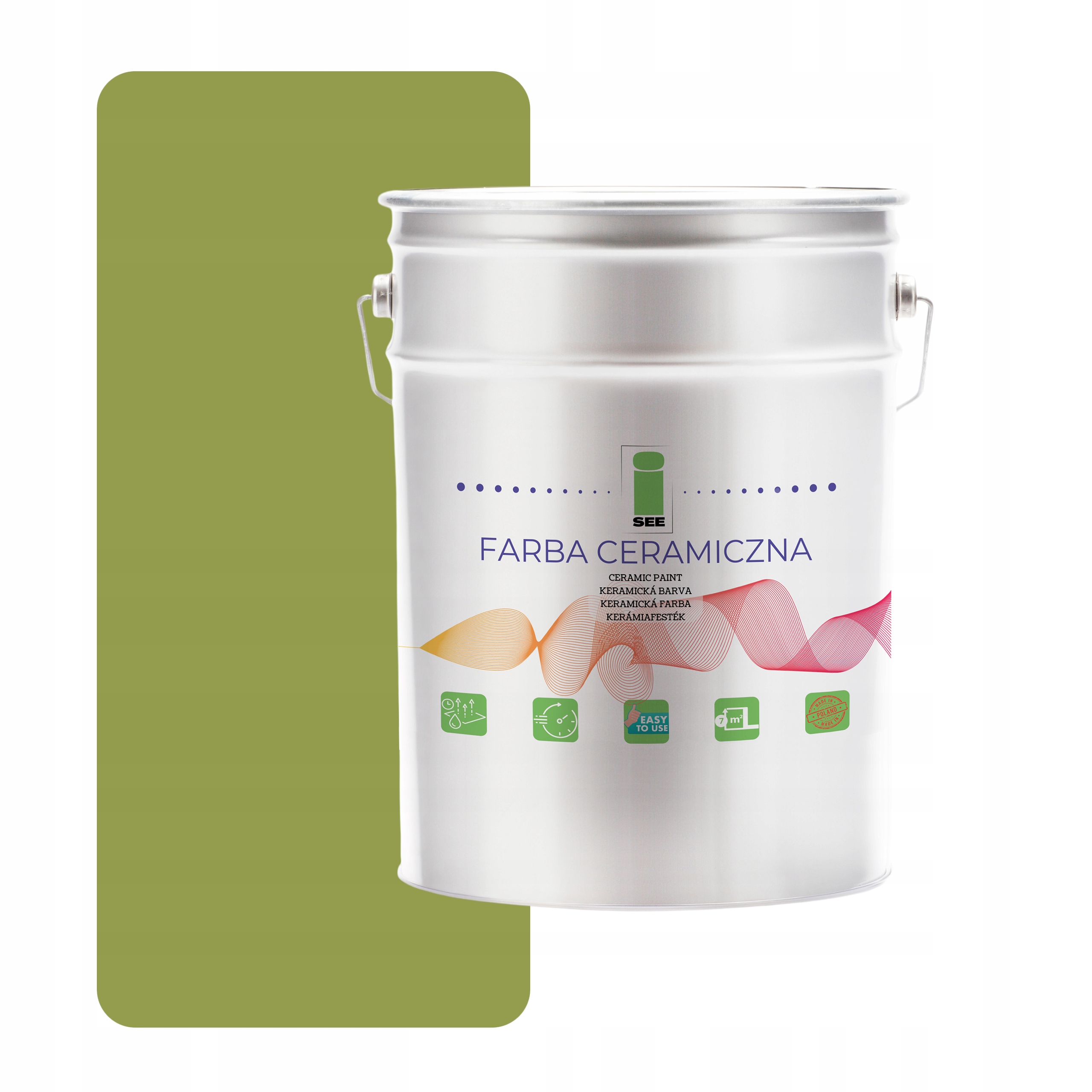 Keramická Farba Na Steny Zelená Umývateľná Zelený Mach 10 L Odolná Voči Škvrnám