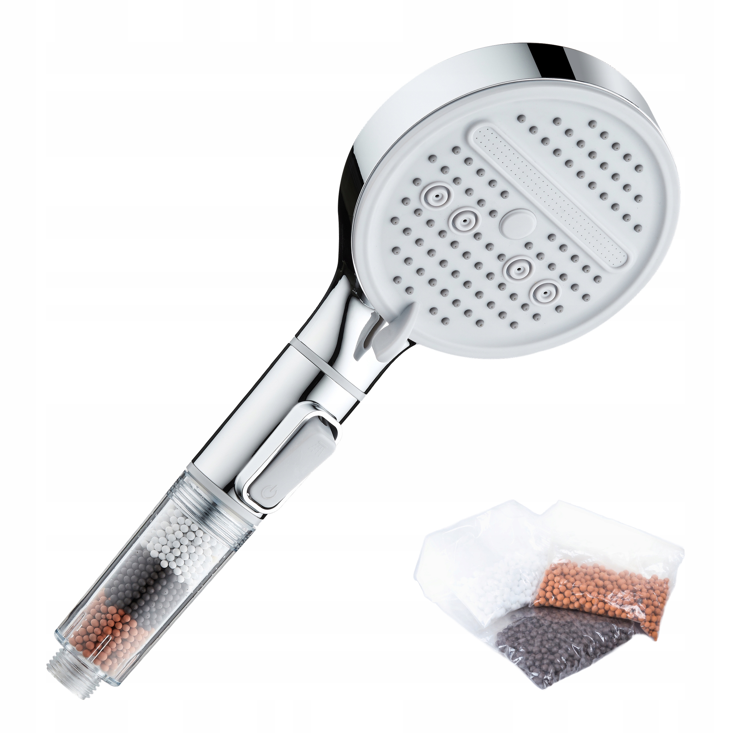 Sprchová Hlavice stříkací filtr turmalínové kameny úspora vody 3 režimy Sotbe