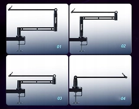 SOCODOX Mikrofonowe Ramię Boom Do Blue Yeti 4 Opcje Montażu Adapter — miniatura 9