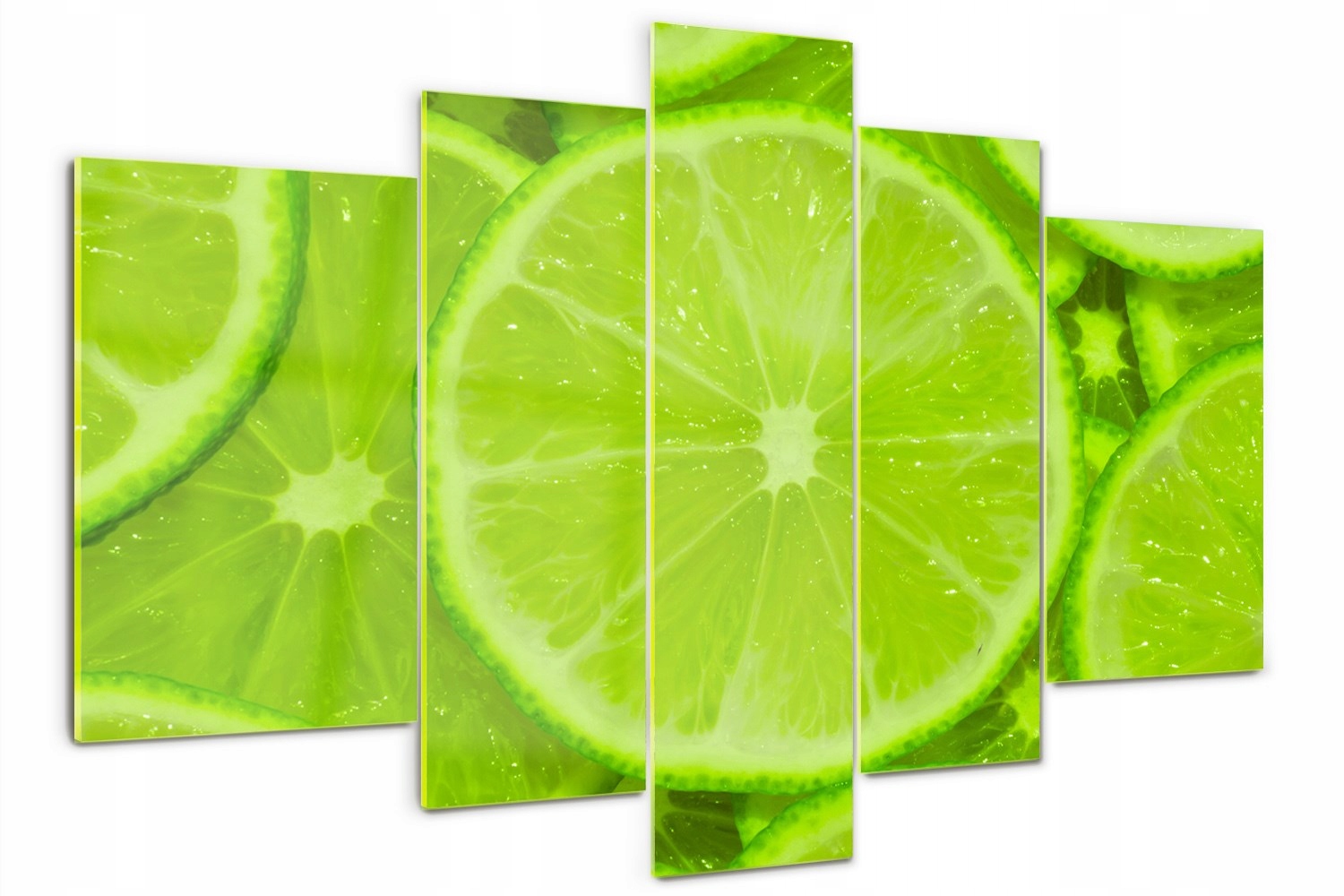 

Obraz szklany duży tryptyk na ścianę Limonki