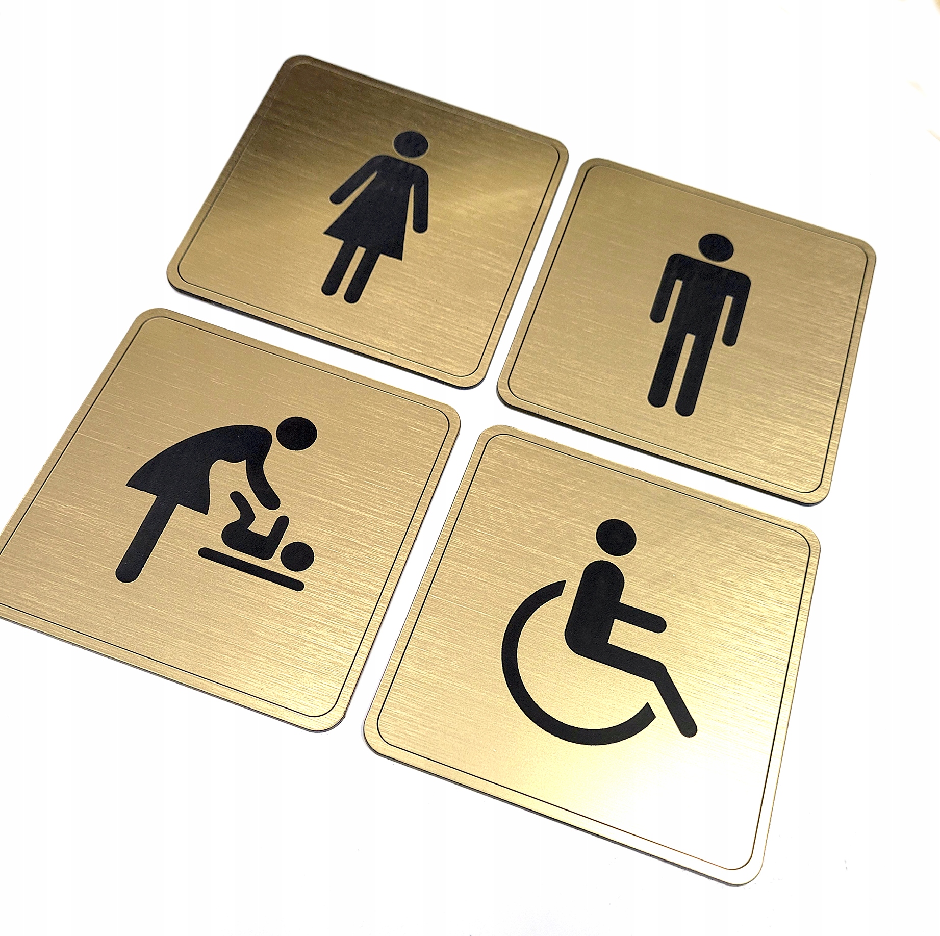 TOALETA, WC, TABLICZKA - komplet 4 Marka Graveric