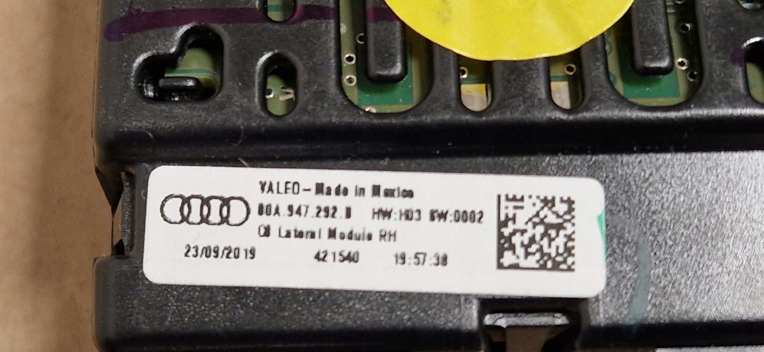 FANALE CIELO INTERNO AUDI A6 C8 Q5 80A947292B Destro Originale IDEAL