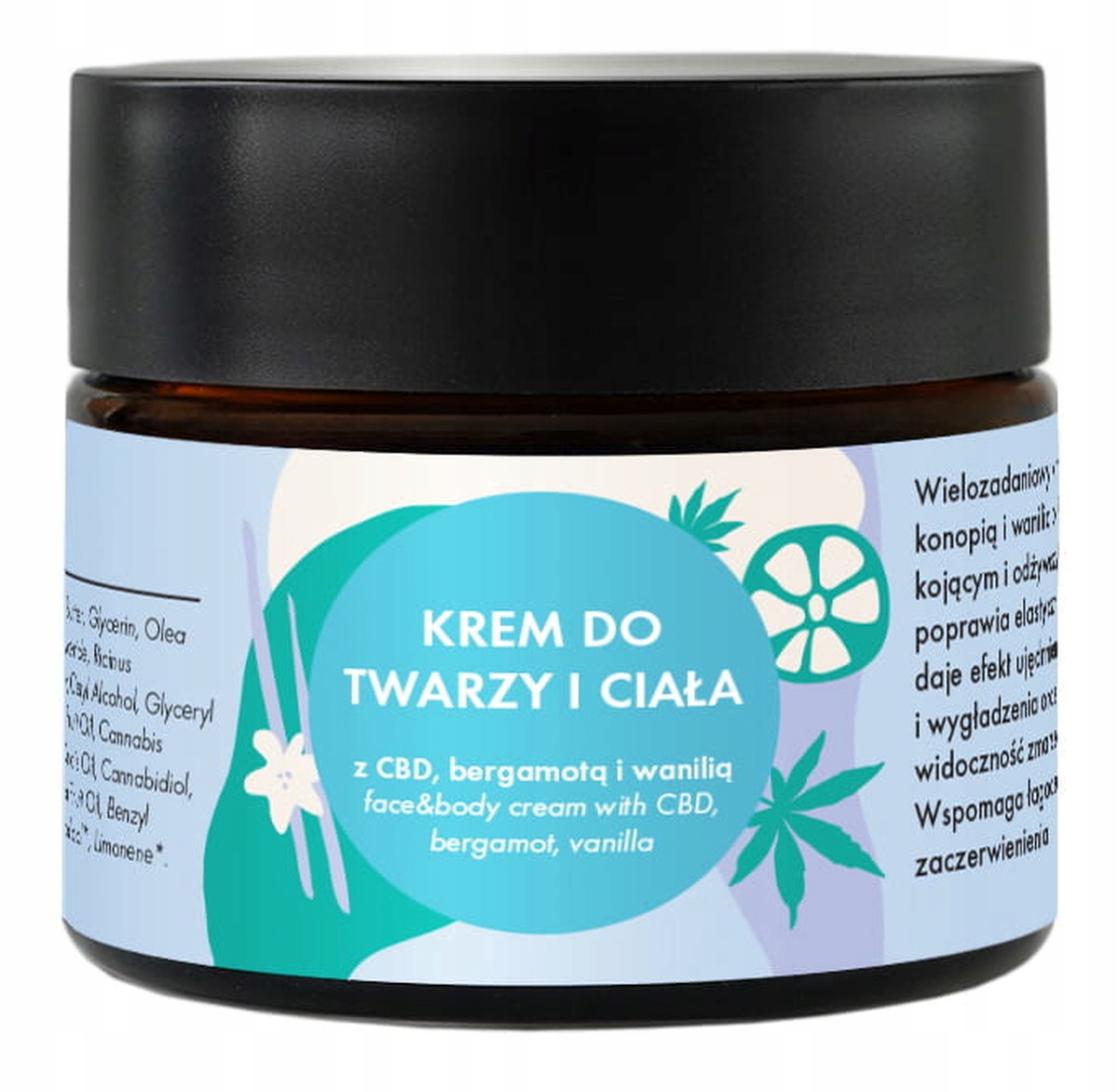 Lullalove Krém na obličej a tělo s Cbd vanilkou 50 ml