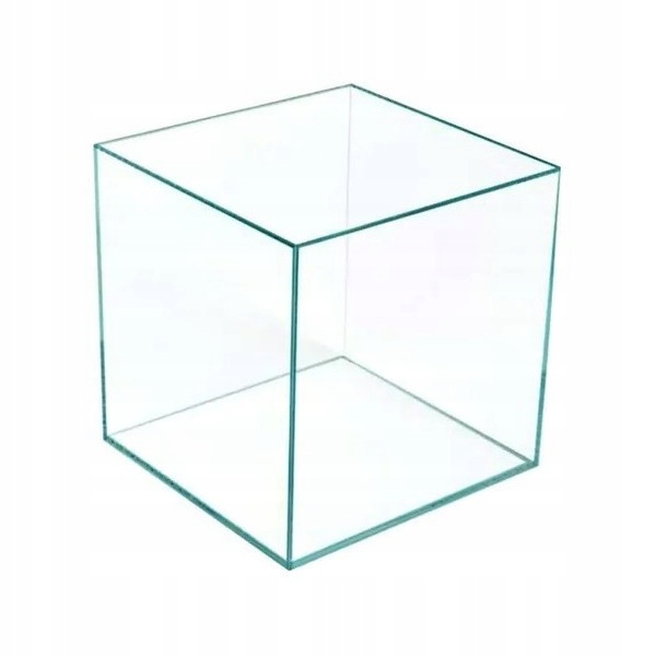Levně Kostka Akvárium 25x25x30 CM Transparentní bílá 18,5 L 4mm
