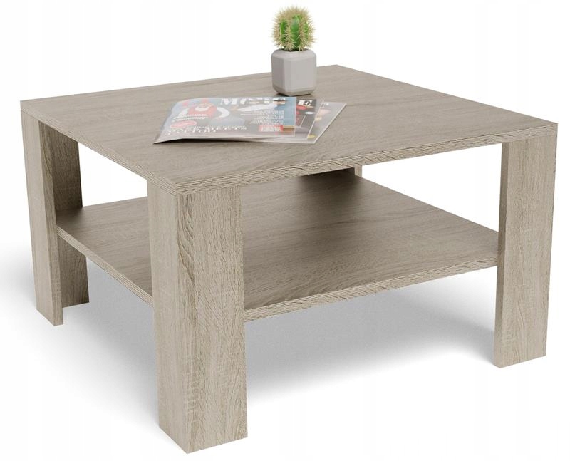 Lavica konferenčný stolík 68x68 Niska EX3 dub sonoma s poličkou