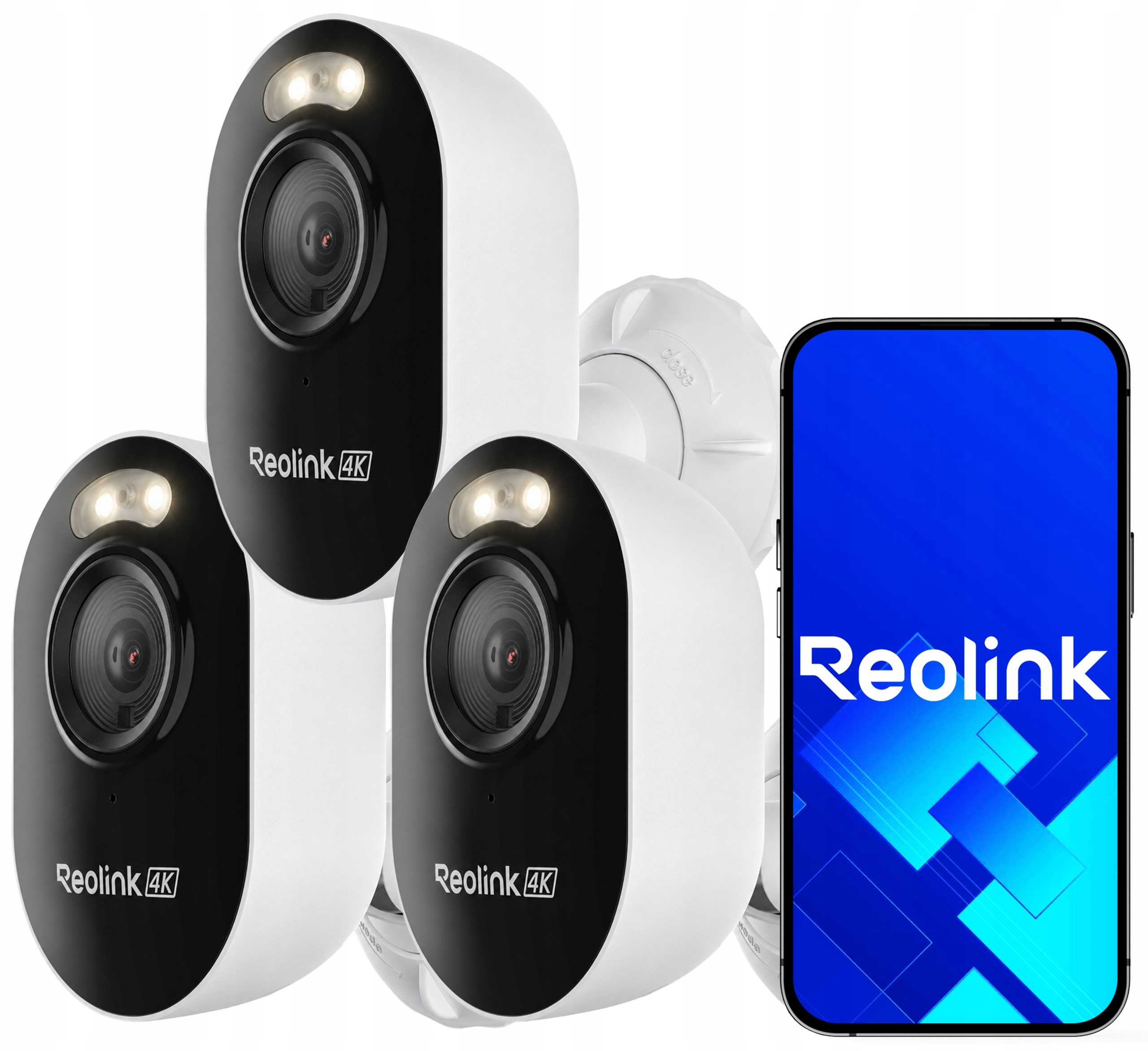 Ip kamera 8MPx 4K 3-Pack Noc Reolink E450 WiFi Mikrofon MicroSD 512GB