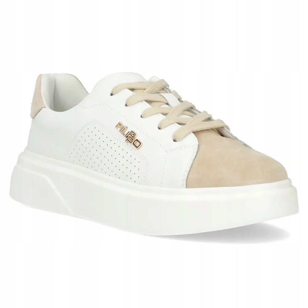 Buty damskie skórzane sneakersy półbuty na platformie Filippo r.36