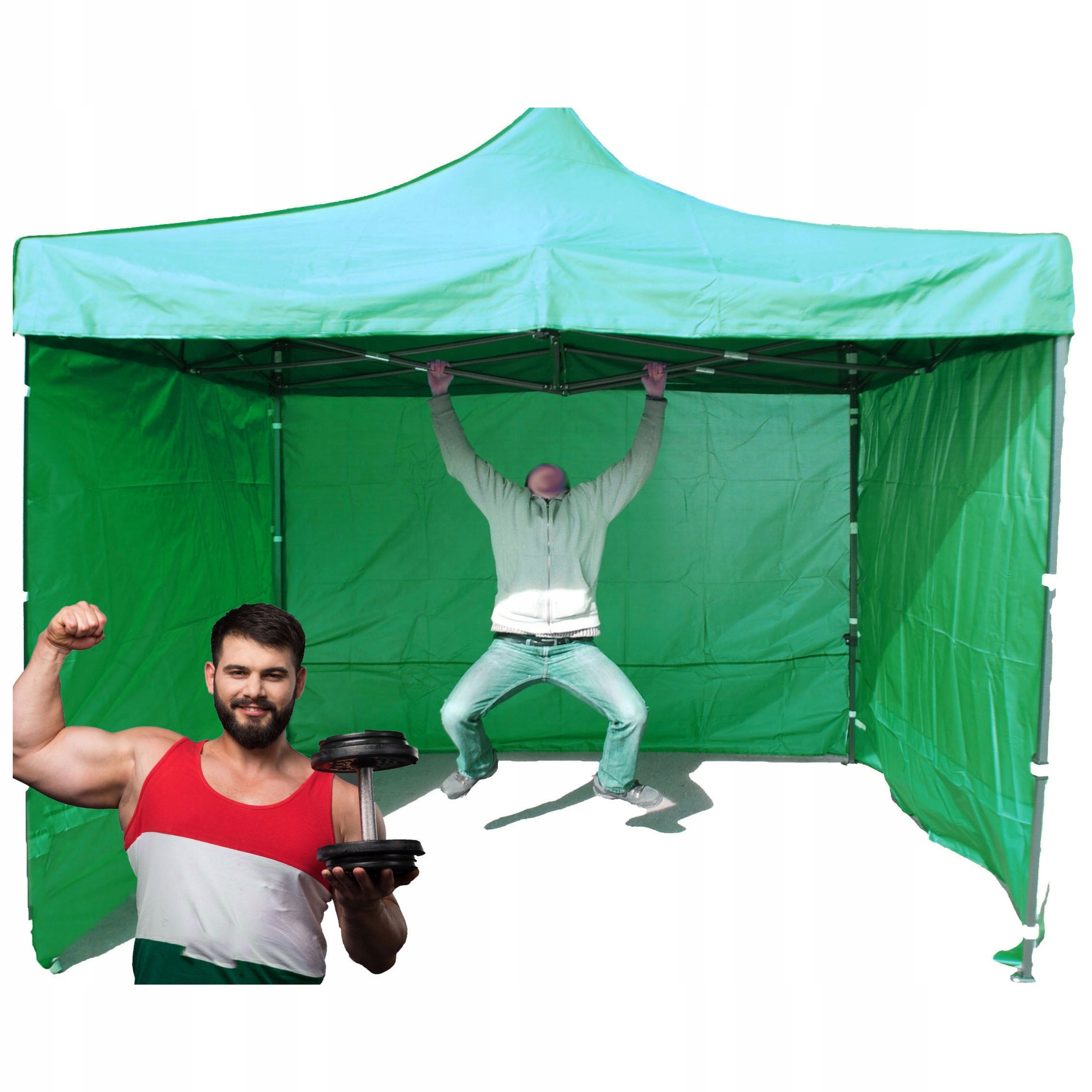 Mocný Záhradný Stan Obchodný Pavilón Skladaný Automaticky 27 kg 3x3 m