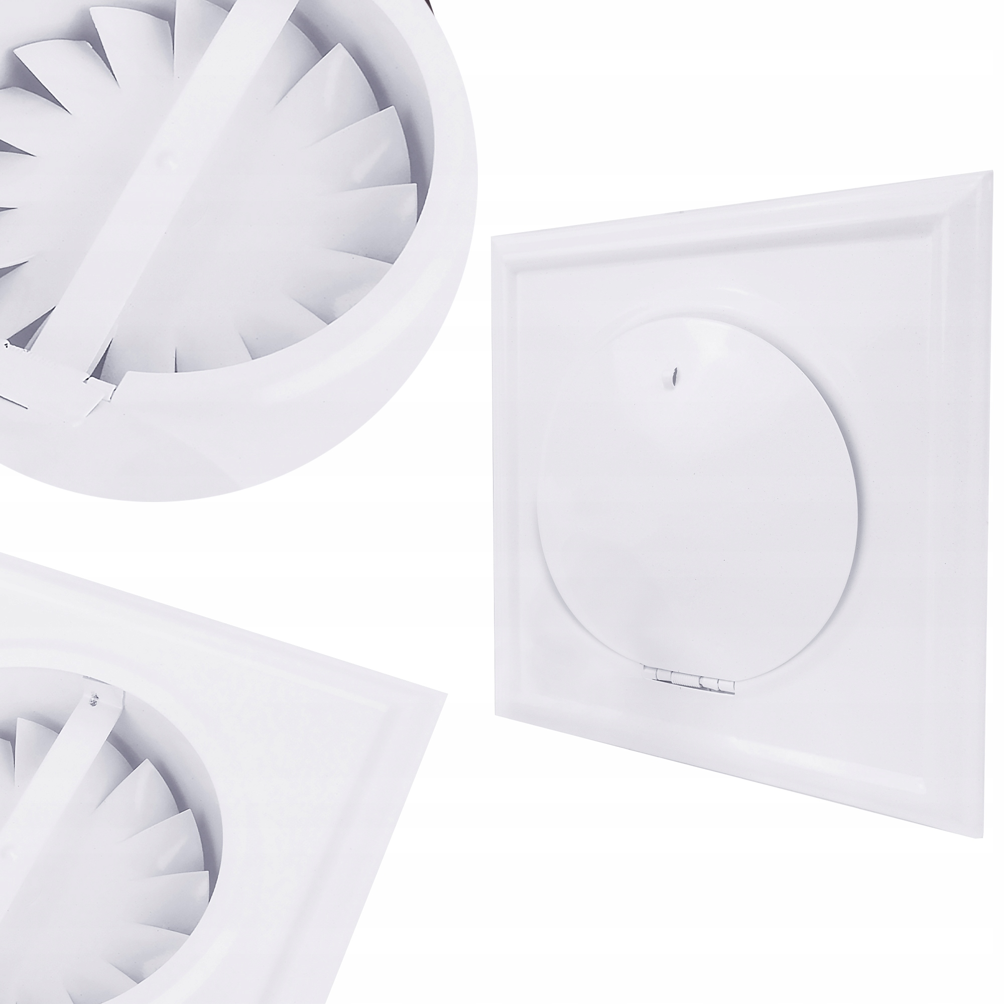 KRATKA WENTYLACYJNA Z WIATRAKIEM KLAPKĄ fi 110