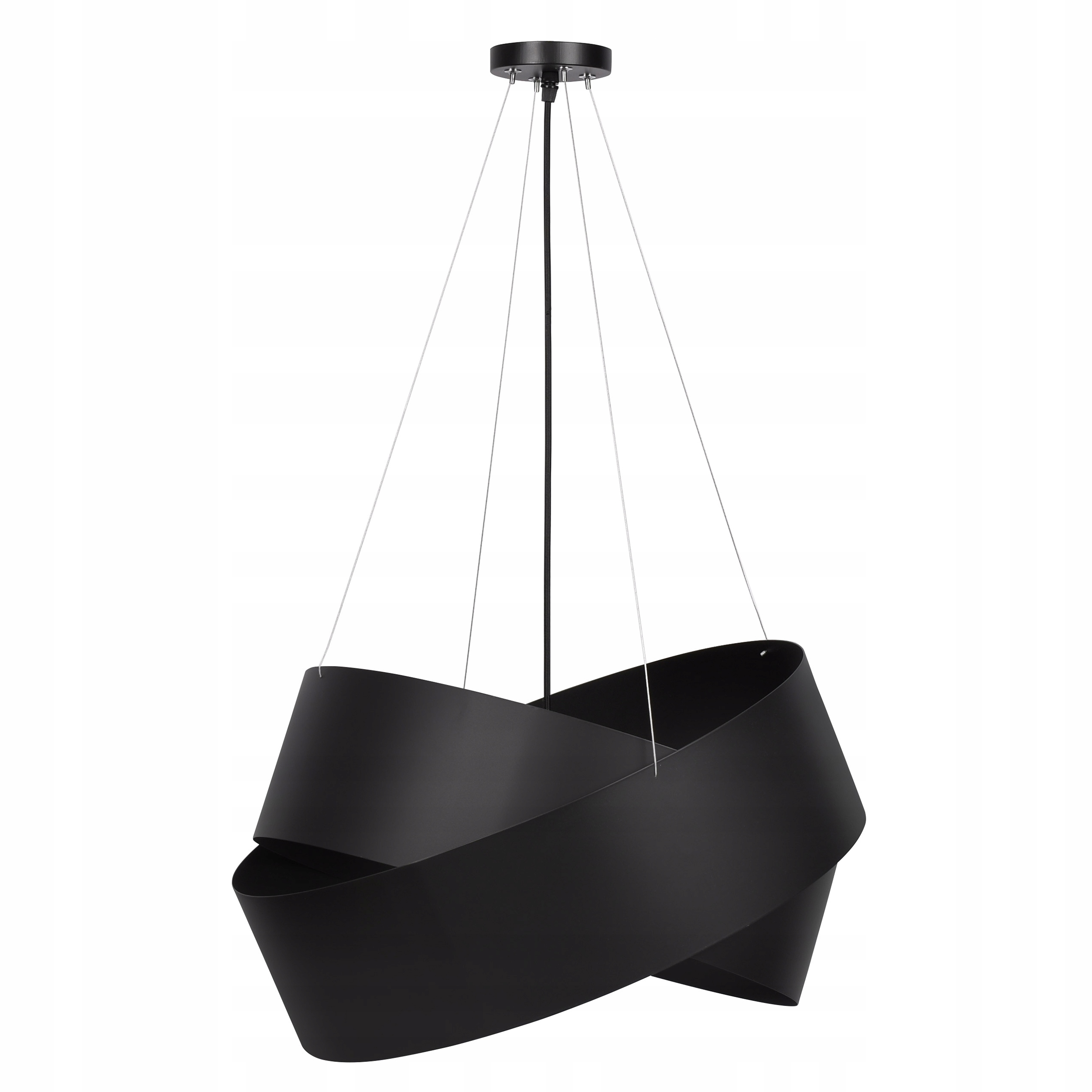 Lampa Sufitowa Wisząca Żyrandol Czarna 3xE27