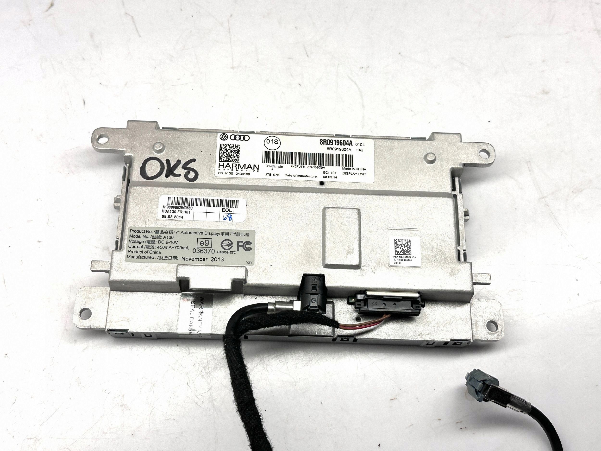 AUDI A4 B8 A5 8T EKRAN Écran RADIA MMI Console 8R0919604A