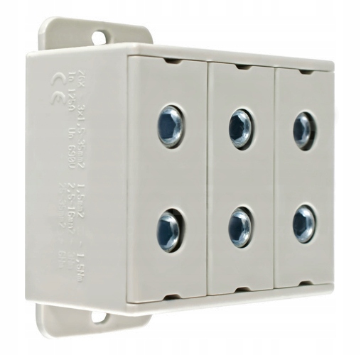 

Złączka szynowa 3-torowa 35mm2 szara ZGX-3x35