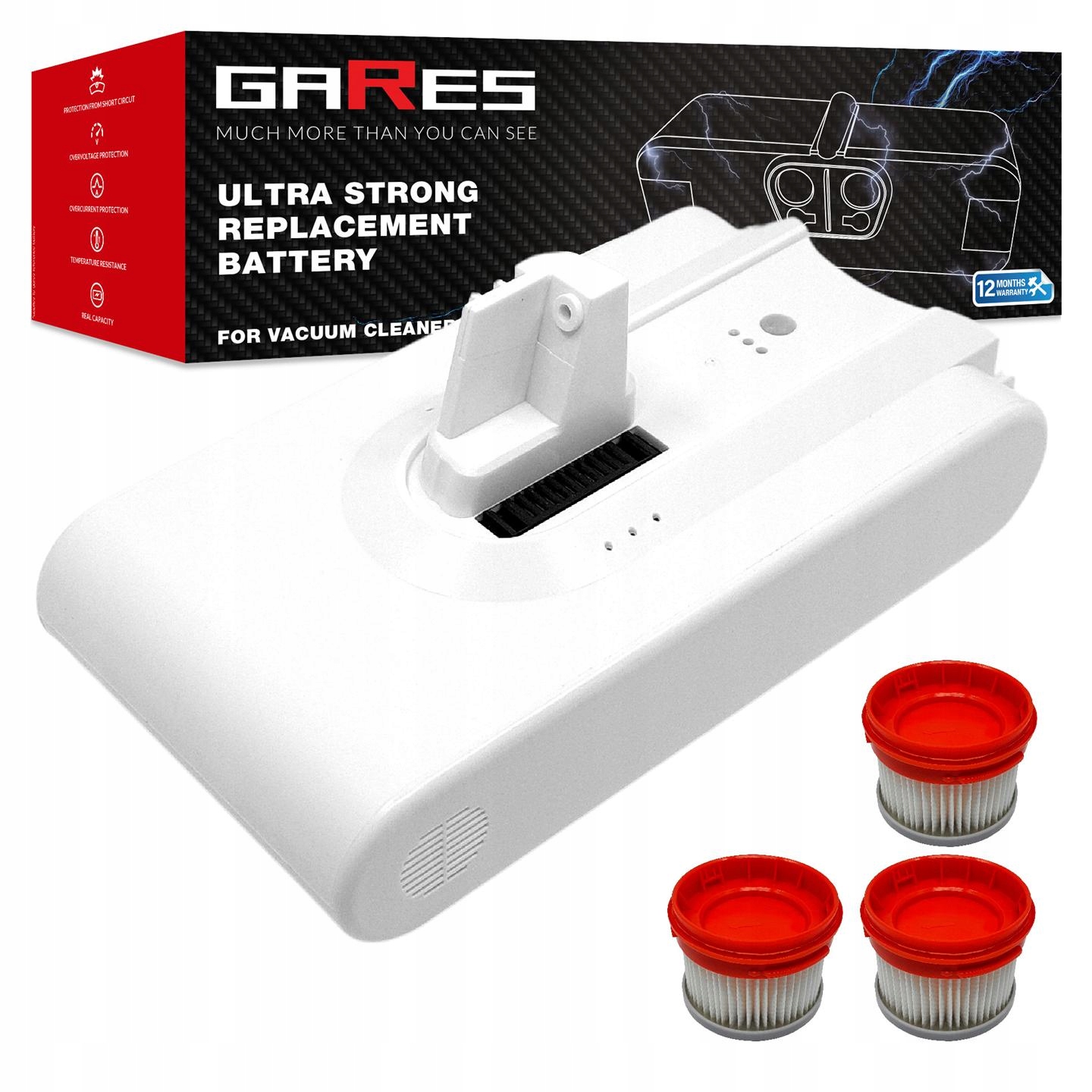 Akumulátor Batéria pre Xiaomi WN4 Dreame V10 V8 V9 V9B V9P 2,5Ah filtre