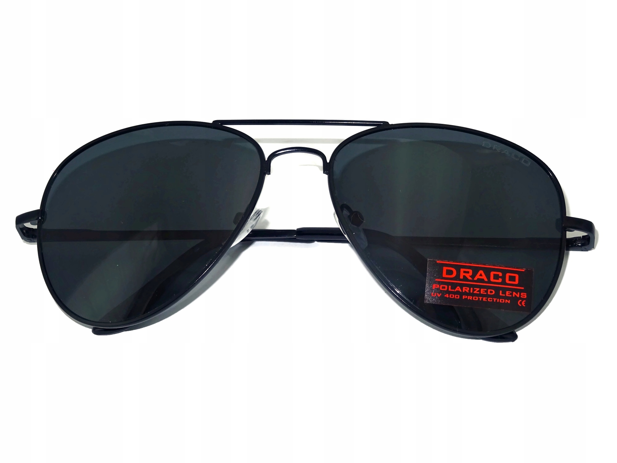 

Przeciwsłoneczne okulary pilotki aviator czarne Uv