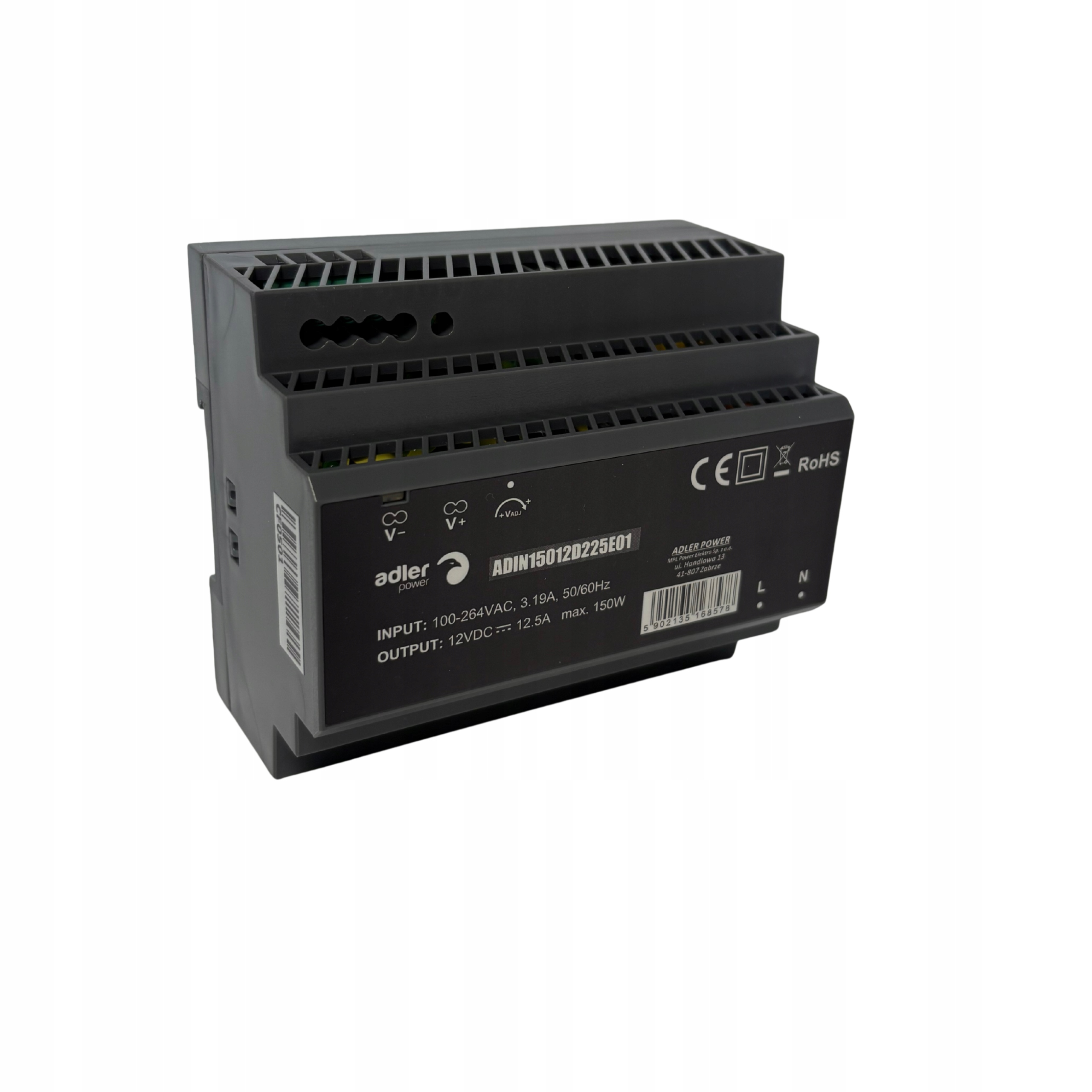 ADIN15012: Napájecí zdroj Din 12V 150W Adler