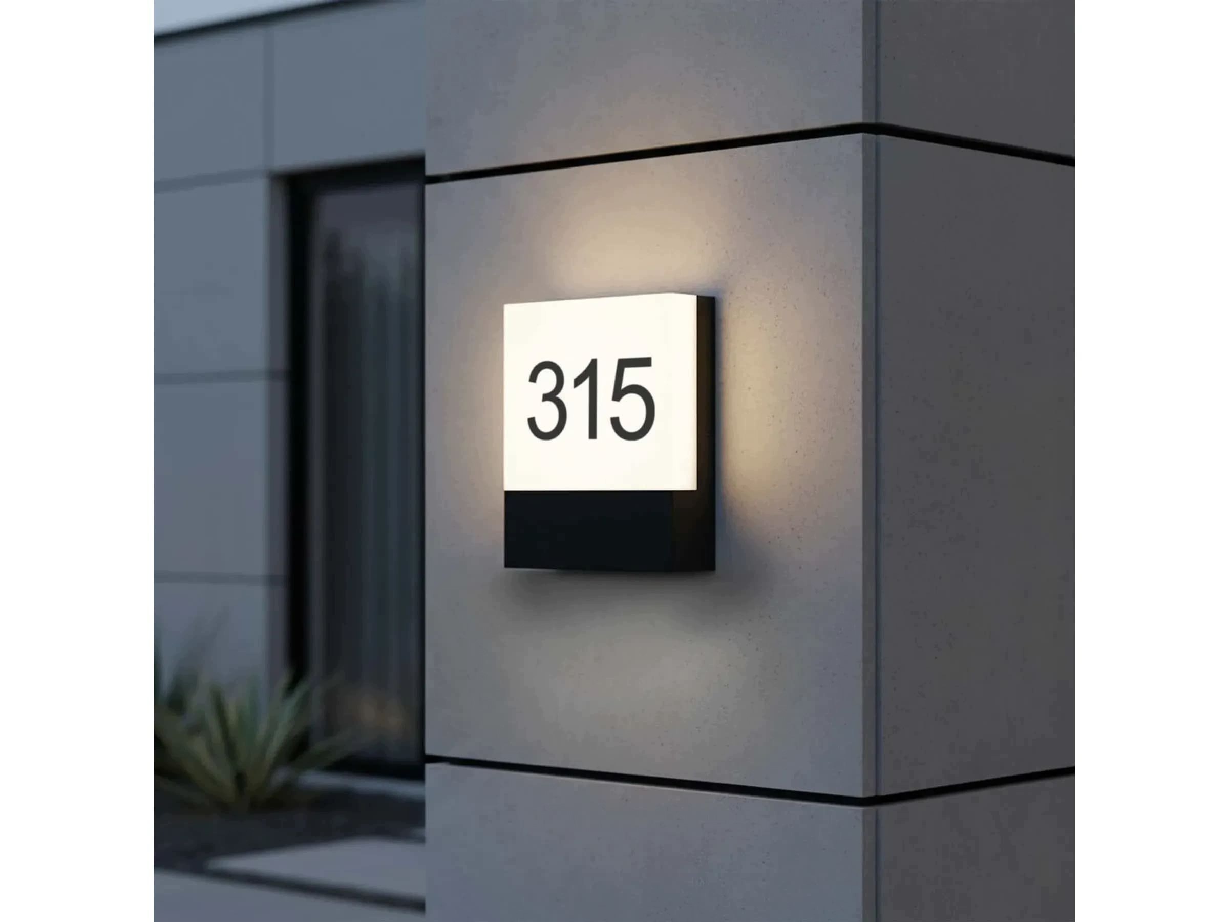 Lampa s číslem domu Led 9W 4000K 1200lm IP54 nástěnná lampa Nevada