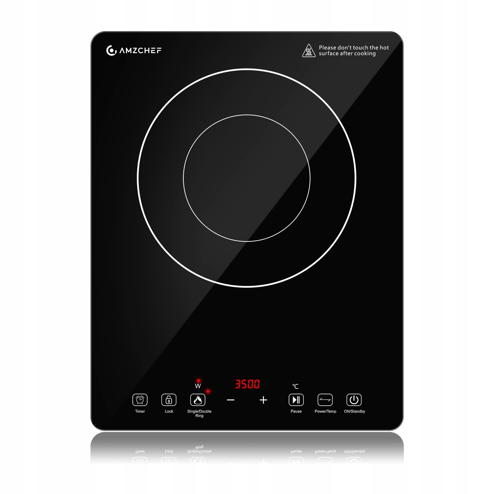 Kuchenka Płyta Indukcyjna Pojedyncza 3500 W Z 9 Ustawieniami