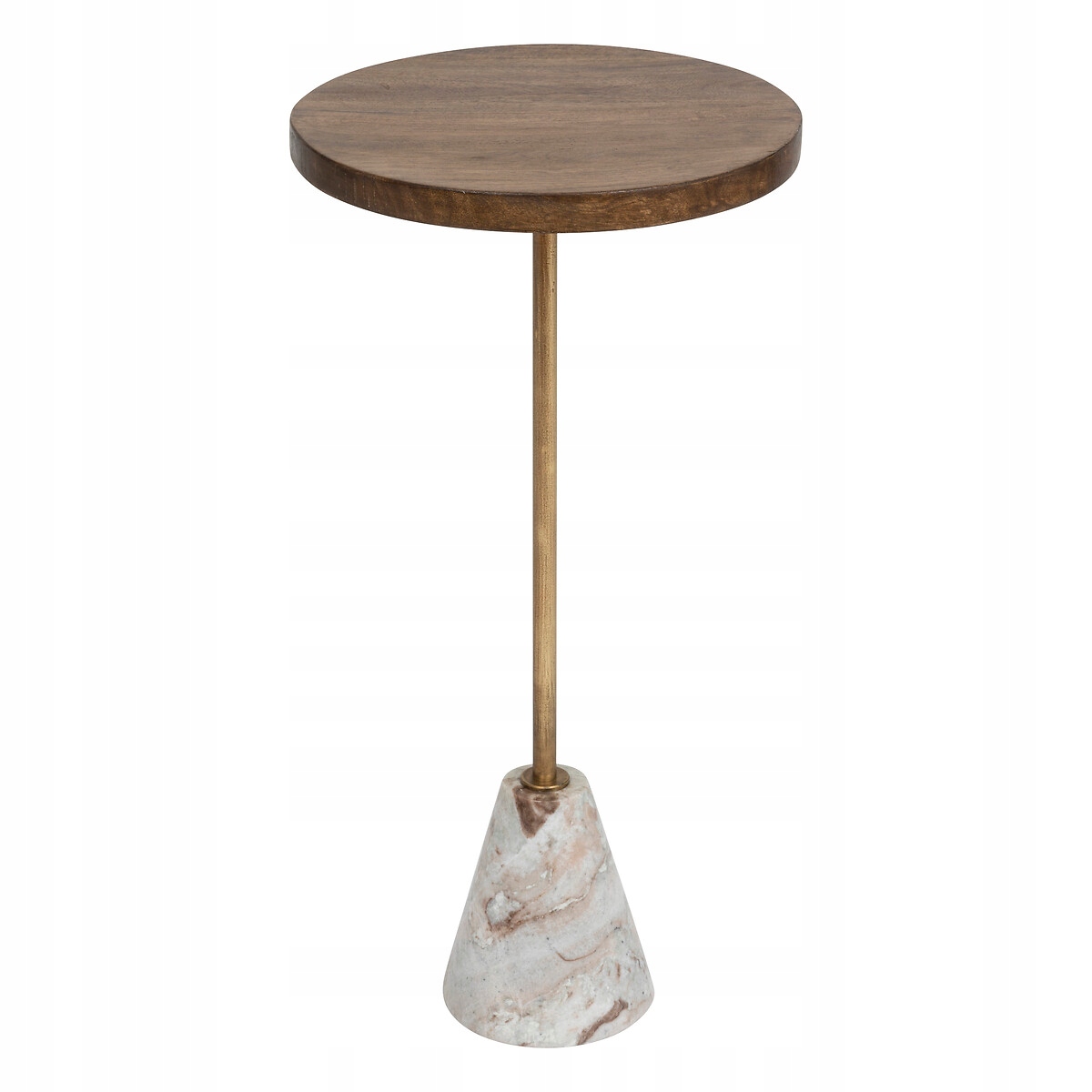 Konferenčný Stolík Loft Do Obývačky Okrúhly 35x69 CM Biely Moderný Mramor Malý