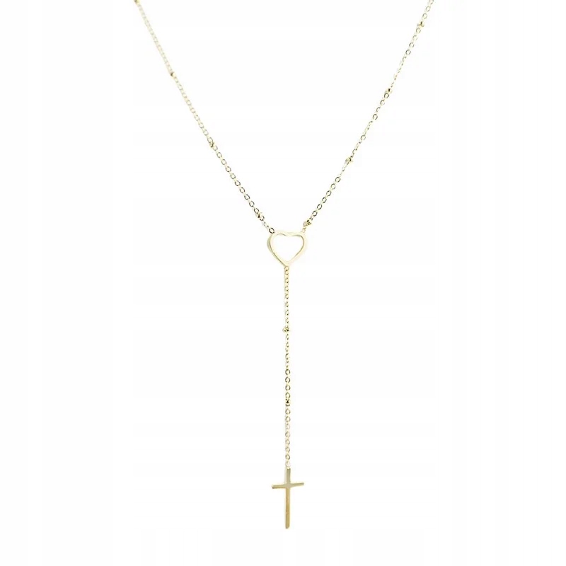 Naszyjnik stal szlachetna pozłacana 14k złotem NST2042 dzień kobiet prezent