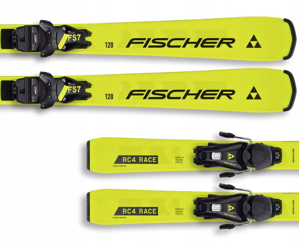 Fischer 2025 Narty Dla Dzieci juniorskie RC4 Race Jr FS7 Jrs A19523 130cm